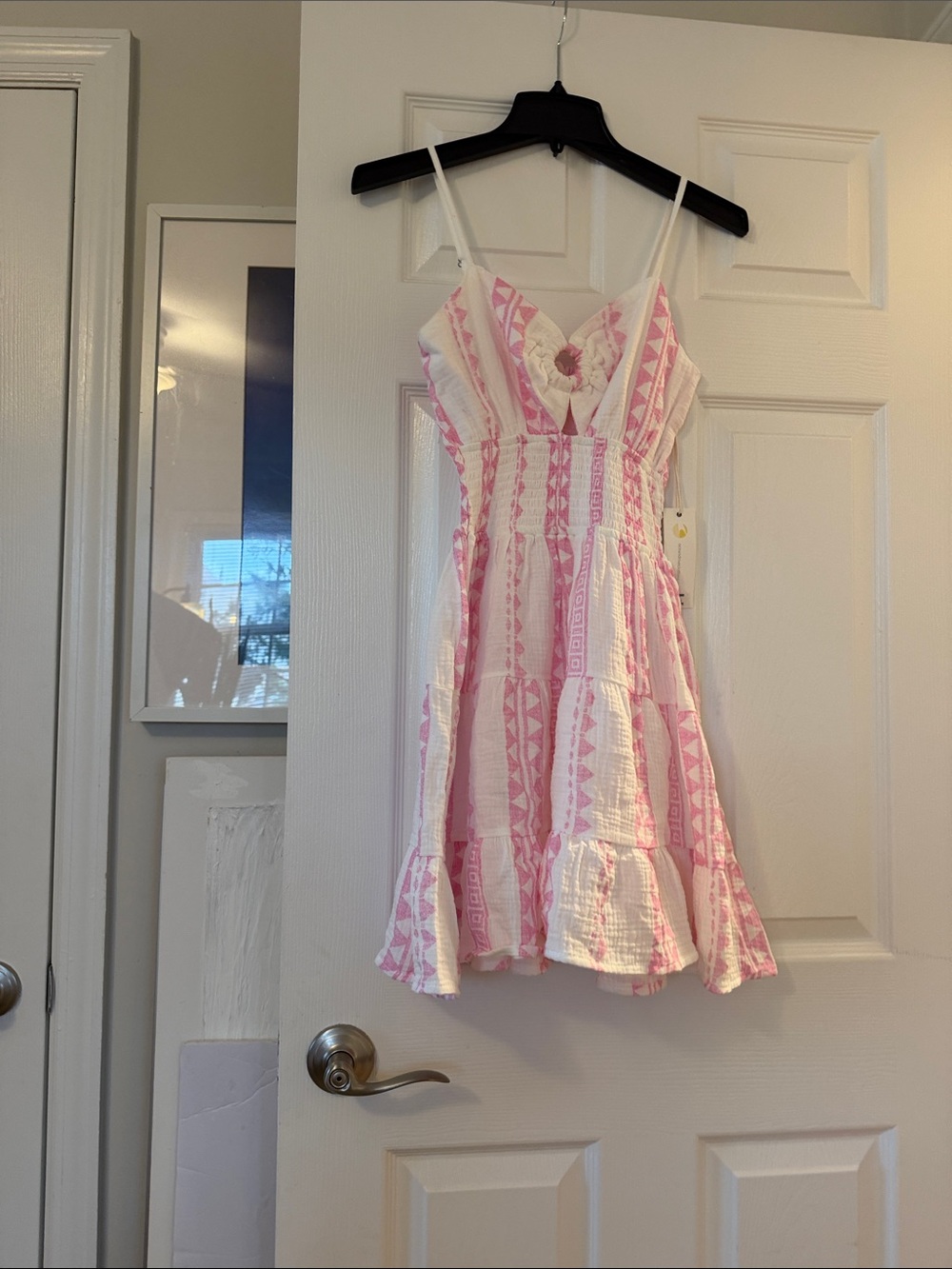 Pink and White Striped Sun Dress